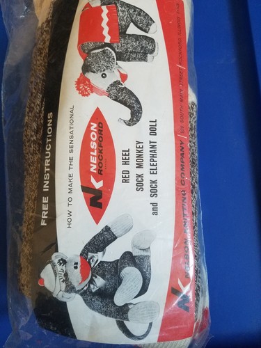 VINTAGE NELSON ROCKFORD RED HEEL INSTUCTIONS SOCK MONKEY ELEPHANT