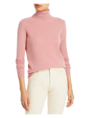 

C Женский розовый свитер с высоким воротником и длинными рукавами