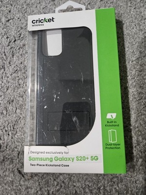 Phone Case For Samsung Galaxy S20+ 5G Cricket Brand Black With Kickstand