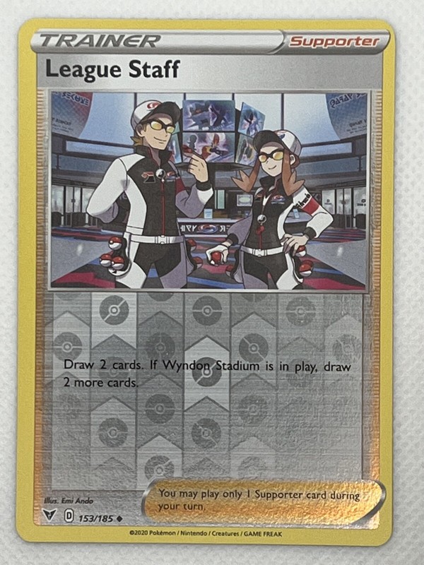 Pokemon TCG Vivid Voltage Card Trainer League Staff 153/185