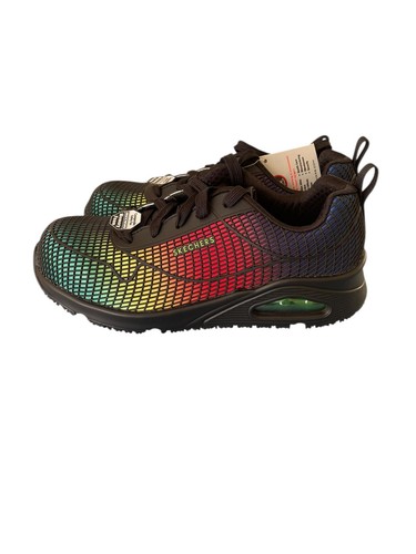 Skechers Women Work Sneaker 108072 Uno SR Slip Resistant Black Size 9.5 M