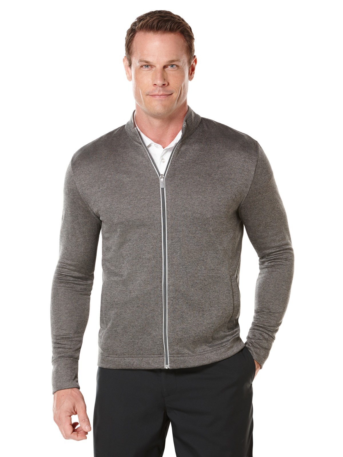 NEW Callaway Golf Men's Full Zip Long Sleeve Waffle Knit Fleece Jacket