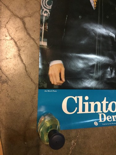 Vintage Bill Clinton Campaign Poster 1992 Silverlake Mall Seattle Dont Stop...