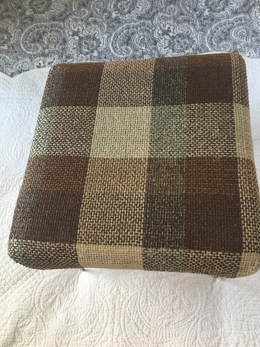 Vintage Footstool With Metal Legs