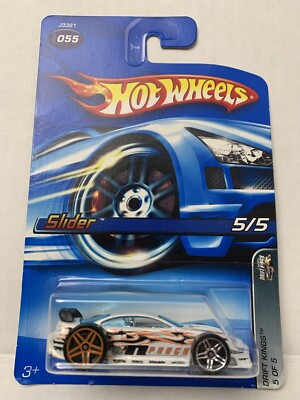 Hot Wheels Drift King s Slider 2006  #55 - White 1:64 Scale