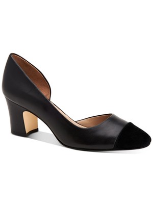 CHARTER CLUB Womens Black D'orsay Brandiee Slip On Leather Pumps 5 M