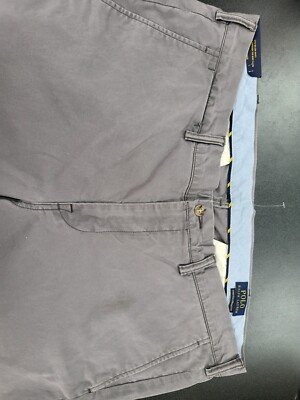 Polo Ralph Lauren Pants Mens 38x30 Gray Chino Classic Straight Preppy Pony
