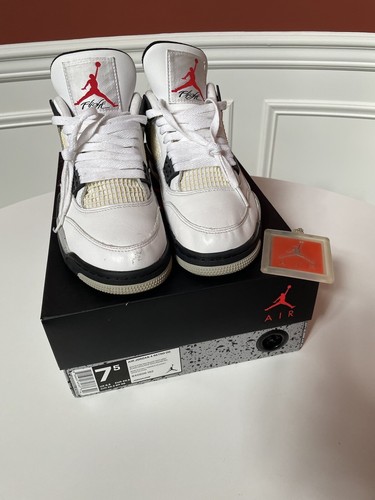 2016 Nike Air Jordan 4 Retro OG White Cement Authentic Do