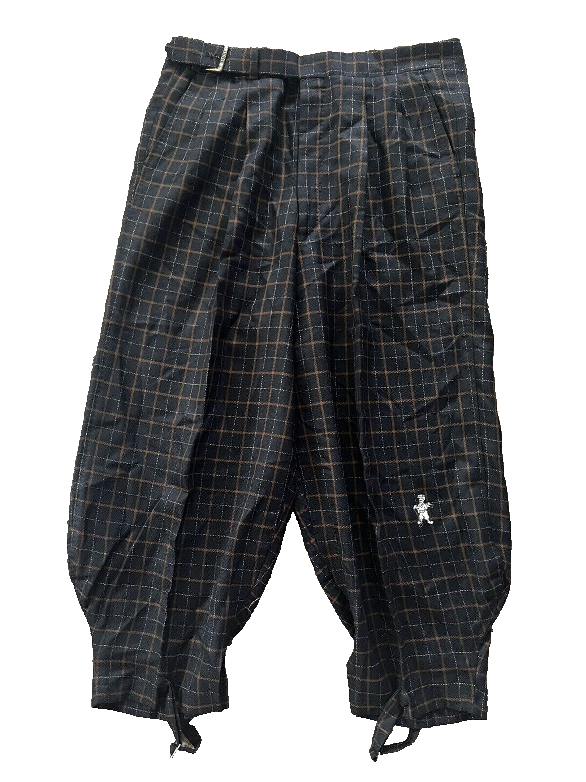 T. Barry Knicker Co. Black Brown Pleated Checkered Knickers