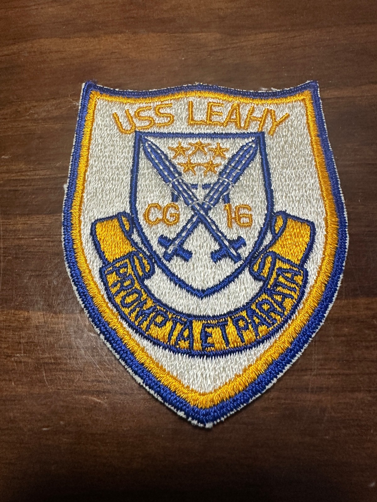 Vintage US Navy USS Leahy CG-16 Command Ship Patch