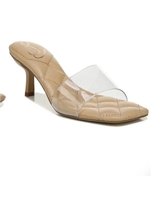 

SAM EDELMAN Женские бежевые прозрачные босоножки без шнуровки на каблуке Starla с квадратным носком, 6 м, Бежевый, I0428S1