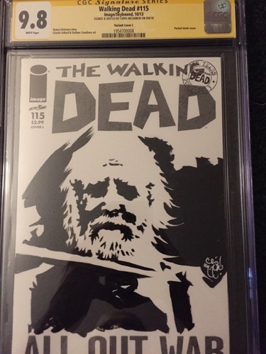 THE WALKING DEAD HERSHEL 9.8 SKETCH COVER Chris McJunkin CGC SIGNATURE SERIES SS