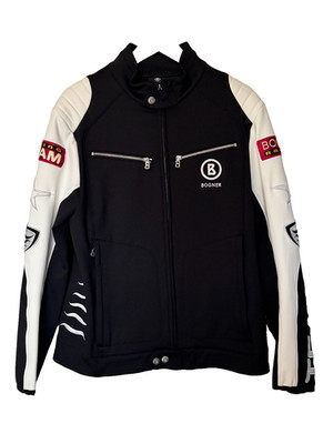 Original Bogner Racing Team Jacke Softshell Herren Gr. 50 US L Schwarz/Weiß