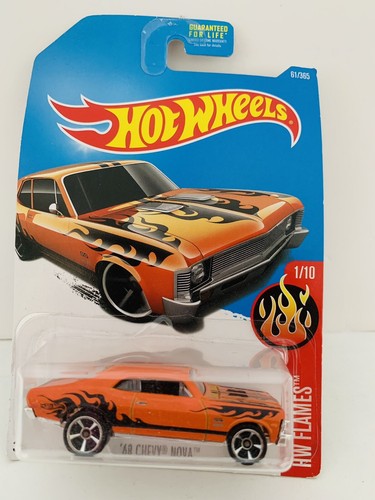 Hot Wheels Flames *1/10* '68 Chevy Nova Car Figure (61/365