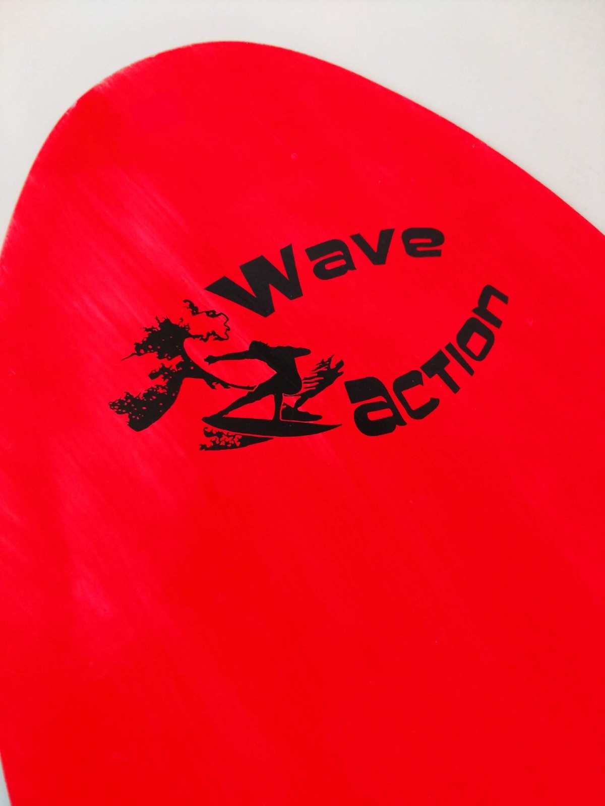 Children's Wooden Boogie Board Surf Skimboard  Red  Beach Decor