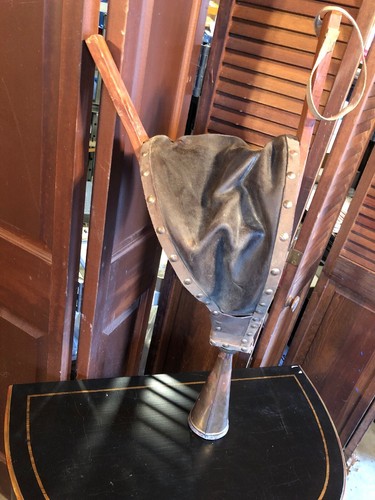 Vintage Antique Ship Boat Foghorn Leather Bellows Nautical Whistle ?Makers Mark?