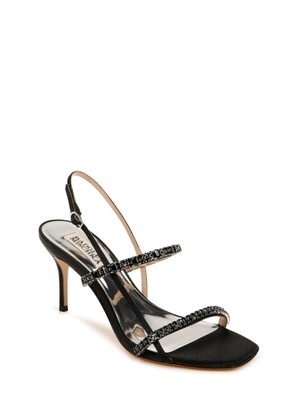 BADGLEY MISCHKA Женские черные туфли с украшением Zane Square Toe Stiletto Slingback 7