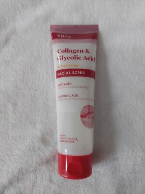 Envy Collagen & Glycolic Acid 6.76 fl Detoxifying Facial Scrub Korean Skin Care