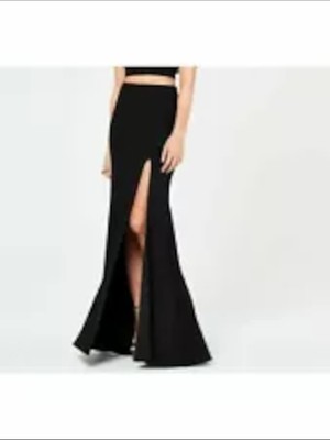 Женская черная вечерняя юбка-русалка в полный рост на молнии B DARLIN плюс 16 Вт