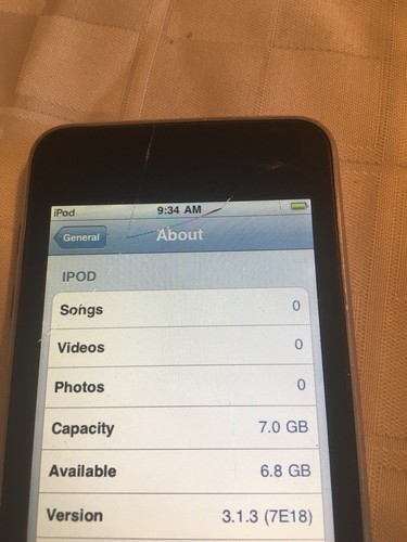 ipod touch 2nd generation 8gb Crack In Screen Works