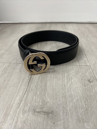 Gucci Black Belt With Silver Color Buckle | eBay