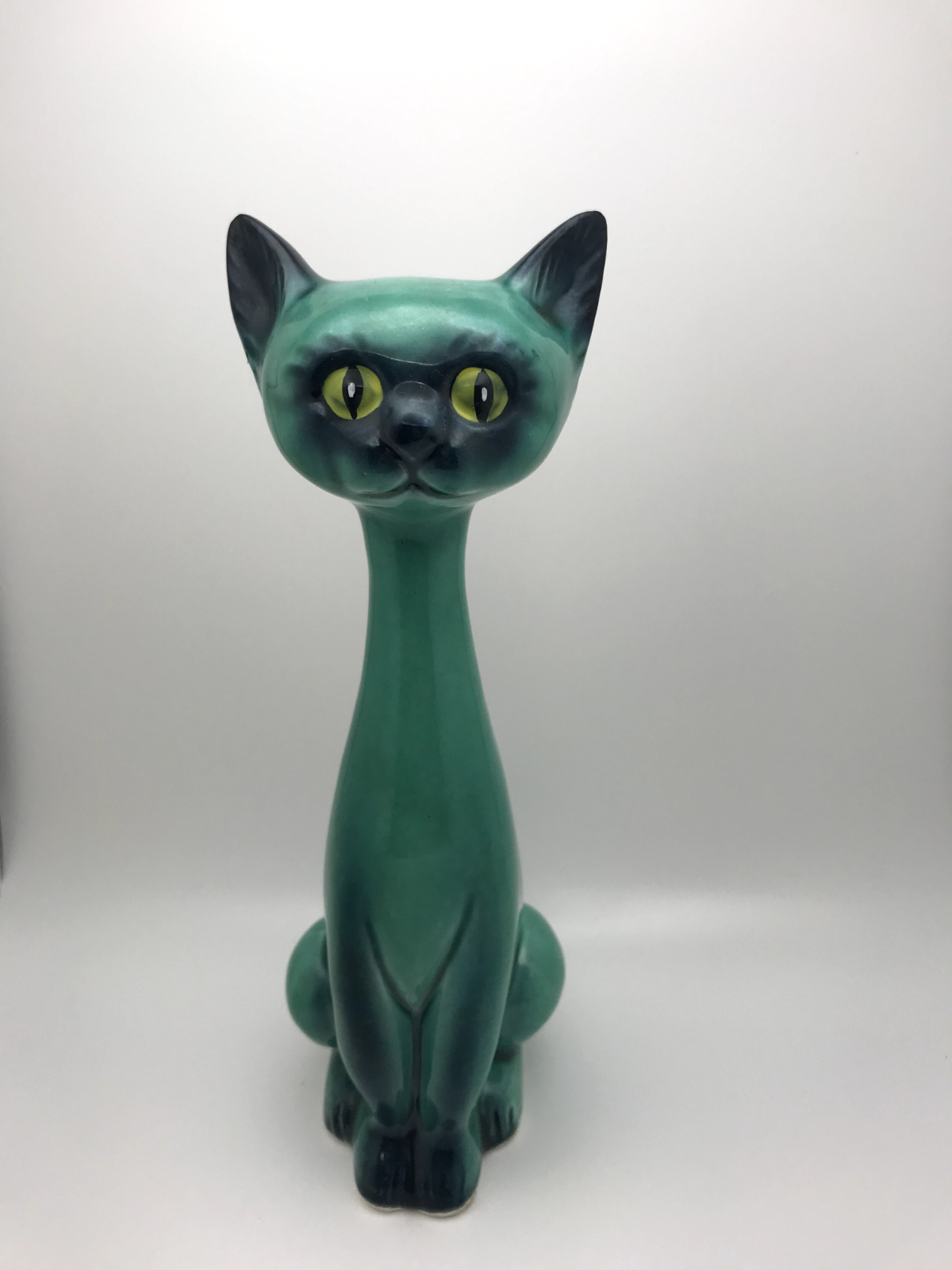 Vintage Lefton Longneck Bandit Siamese Cat #4693 TEALのeBay
