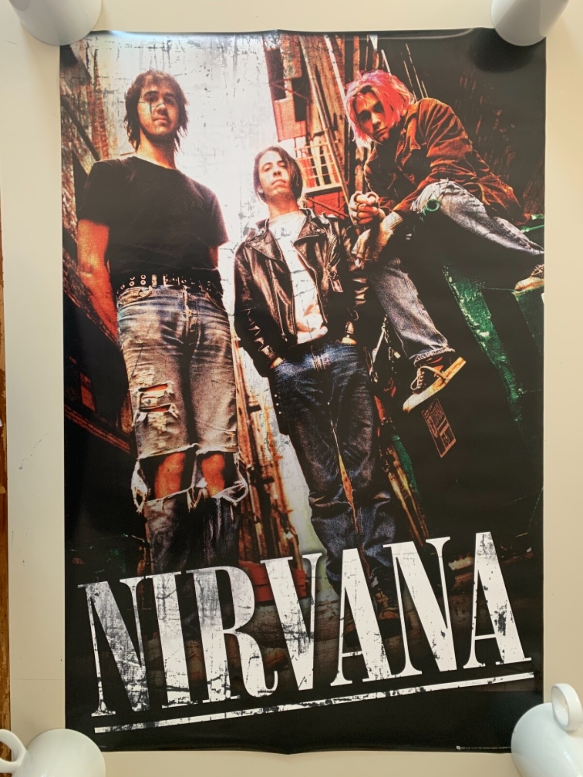 NIRVANA ポスター　Vintage　ヴィンテージ 　poster FRAMED NIRVANA French Promo Poster. 24x36 inch Rock and Roll