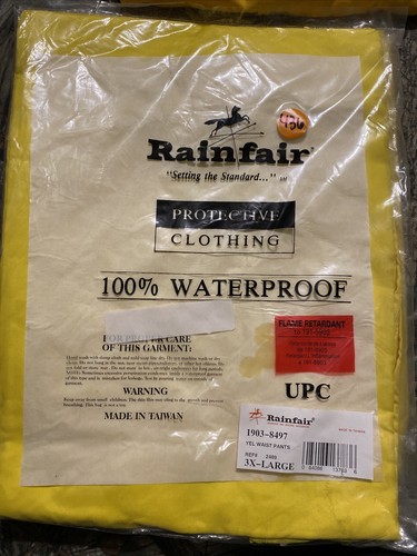 Rainfair 2100-8000 Rain Pants PVC/POLYESTER SIZE 3 XL Flame Retardant