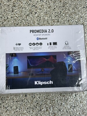 Klipsch Promedia 2.0 Bluetooth Desktop Audio System for Direct connection - Open