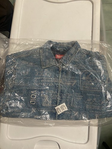 Supreme Checks Embroidered Denim Jacket