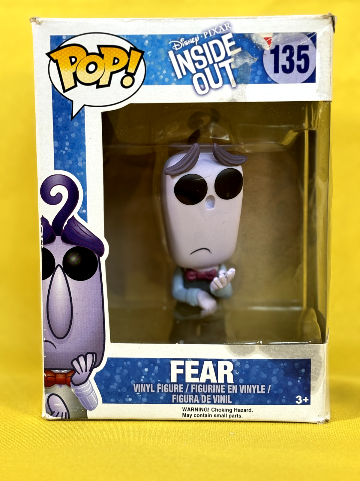 FUNKO POP Fear Inside Out Disney Pixar 135 W/PROTECTOR P62