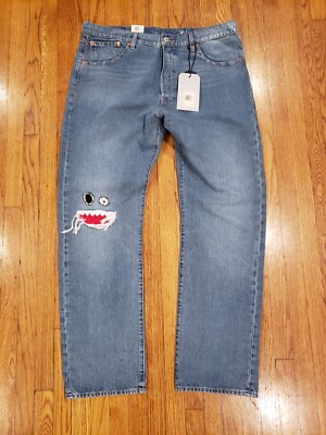 NWT LEVI'S Elevated 501 SKATEBOARDING 38x34 DENIM JEANS STRONG BIG E Rare $118