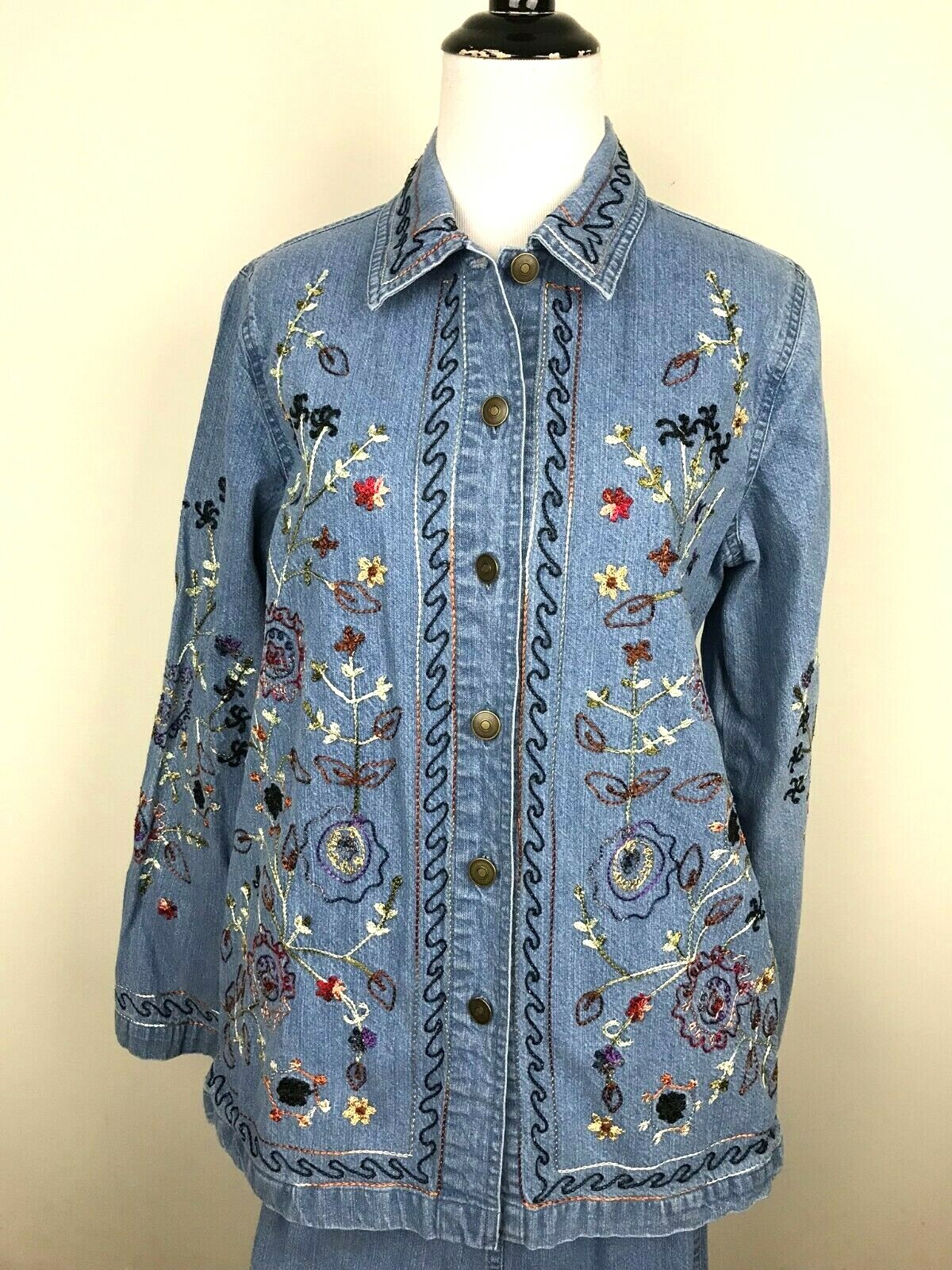 Юбка Denim \u0026 Co Denim Skirt Jacket Sz 
