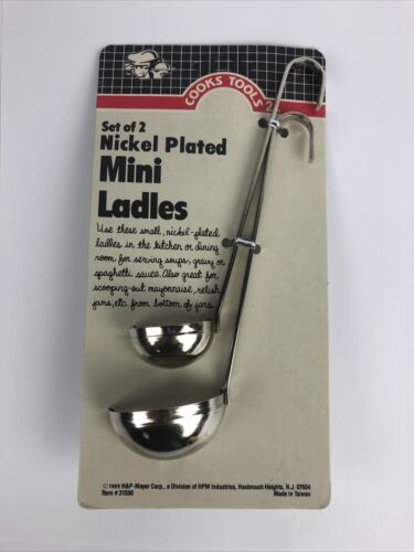 Cooks Tools Set Of 2 Nickel Plated Mini Ladle Ladles Made In T...