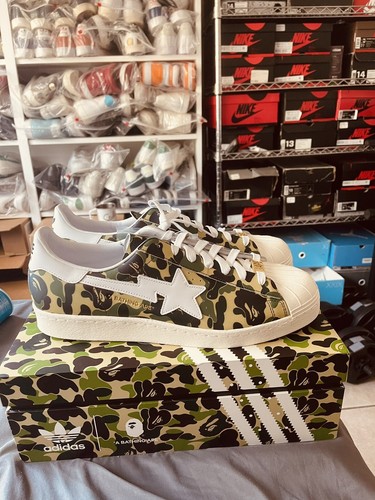 Adidas Superstar x BAPE Mixed Camo 2021 Size 14 DS | eBay