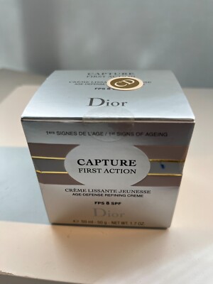 Dior Capture First Action age-defense refining cream SPF 8  1.7 oz NEW SEALED
