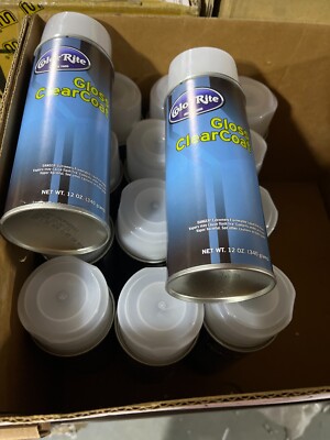 1EA NEW COLOR RITE BRAND GLOSS CLEAR COAT SPRAY/RATTLE/AEROSOL (CLEARCOAT)
