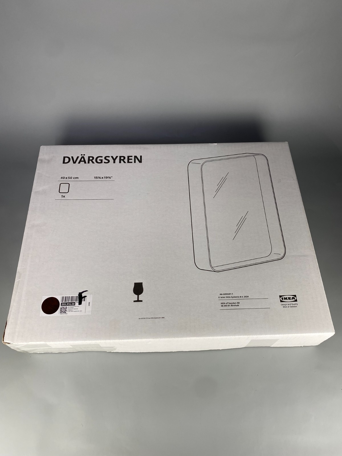 IKEA DVARGSYREN Mirror Walnut Veneer 40x50 cm 205.916.00 DVÄRGSYREN Brand NEW
