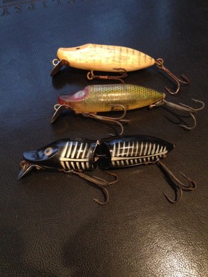 VINTAGE HEDDON RIVER RUNT SPOOK LOT FLOATER JOINTED