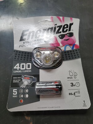 Energizer  Vision HD + Focus  400 lumens Headlight  LED  Gray