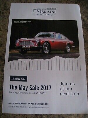 SILVERSTONE AUCTIONS ASTON MARTIN DB6 THE MAY SALE 2017 ADVERT A4 SIZE FILE 5