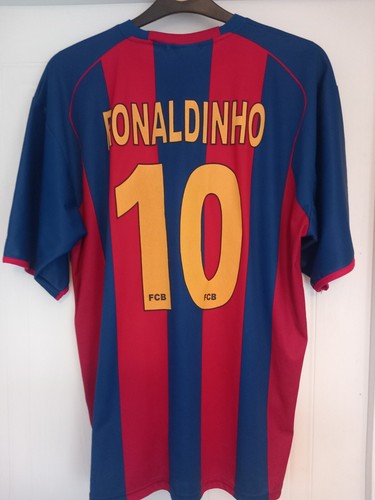 Vintage Barcelona ronaldinho shirt #10 Size XL | eBay