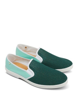 

Мужские кроссовки RIVIERA Green Goring Breathable Tour Du Monde с круглым носком без шнуровки, Зеленый, 140220