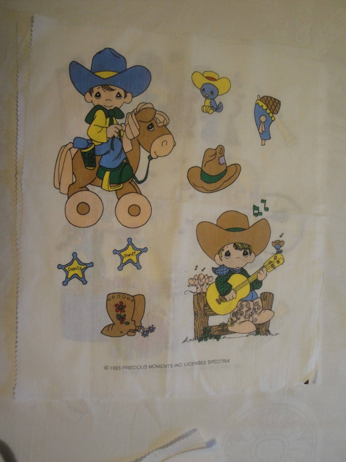 Precious Moments Fabric Panels Applique Lot of 6 Various Themes