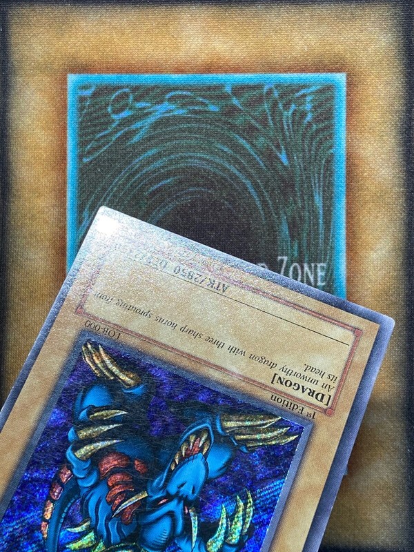 Yugioh Tri-Horned Dragon LOB-000 Secret Rare 1st Ed GLOSSY PRINT