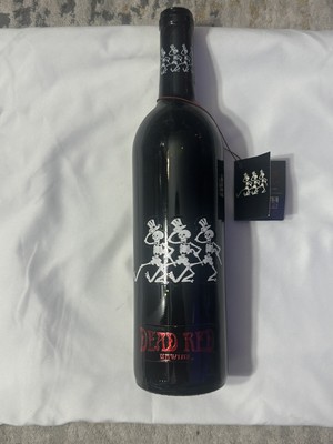 Grateful Dead 1996 1st Edition DEAD RED UNWINE DANCING SKELETONS Non-alcoholic