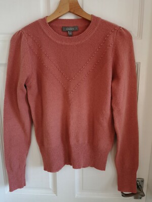 Oasis Pink Soft Knit Pullover Jumper Size Small 