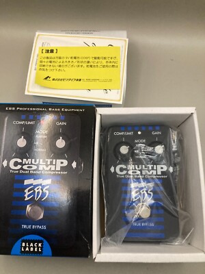 EBS MultiComp True Dual Band Compressor Guitar Effect Pedal Bass Tested w/Box