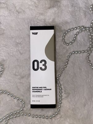 NEW! Way of Will 03 Soothe and Cool Peppermint + German Chamomile Massage Oil