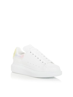 ALEXANDER MCQUEEN Женские белые кроссовки на танкетке с круглым носком на платформе 1 размер 39,5
